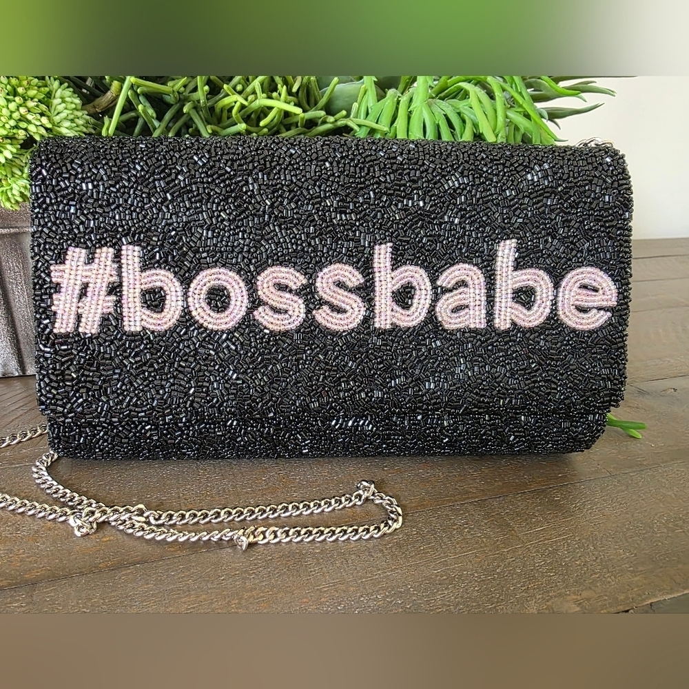 Islands To East Side Beaded #Bossbabe Crossbody/Clutch - Picture 4 of 12
